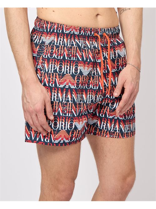 Costume da mare Emporio Armani con logo all-over EMPORIO ARMANI | EM000583-AF12338FB057